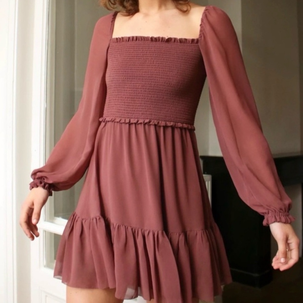 Aritzia Wilfred Tempest Dress in Ashy Rose Pink - Size XS